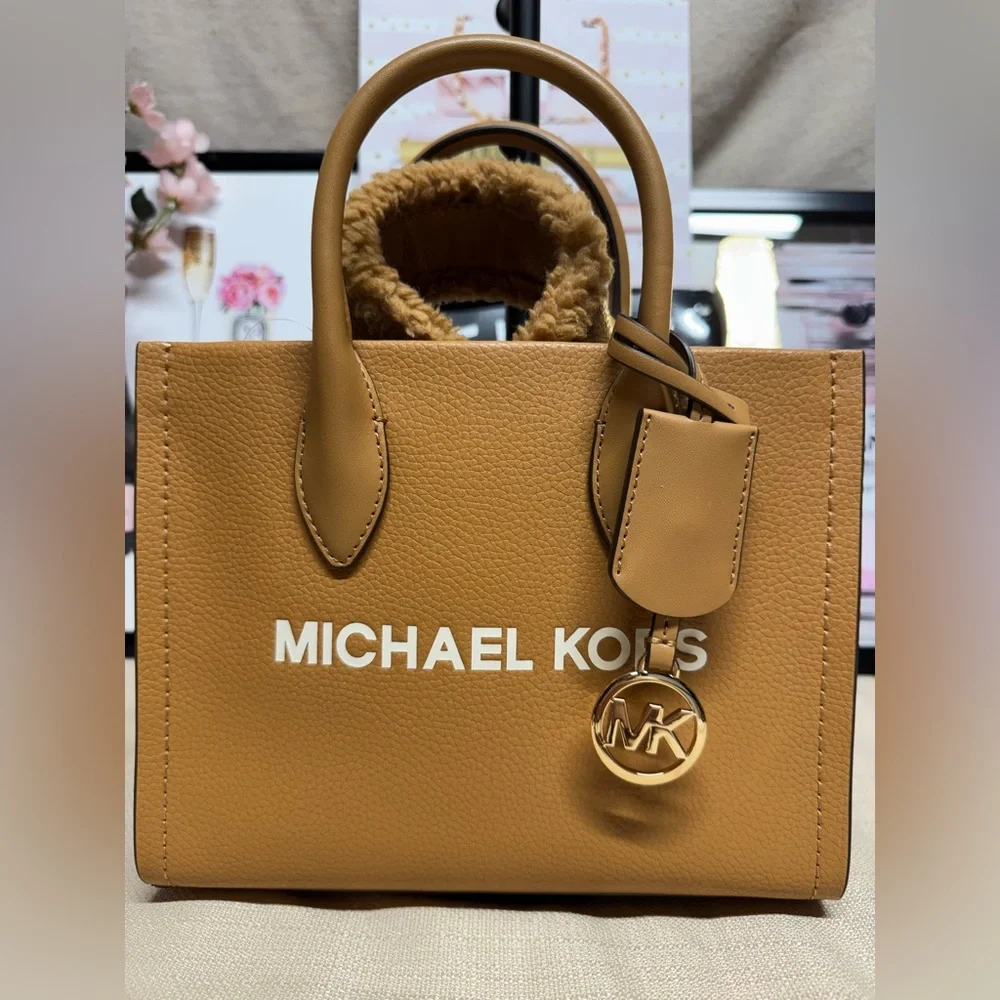NWT $498 MSRP Michael Michael Kors Tan Satchel/Crossbody - Picture 1 of 3
